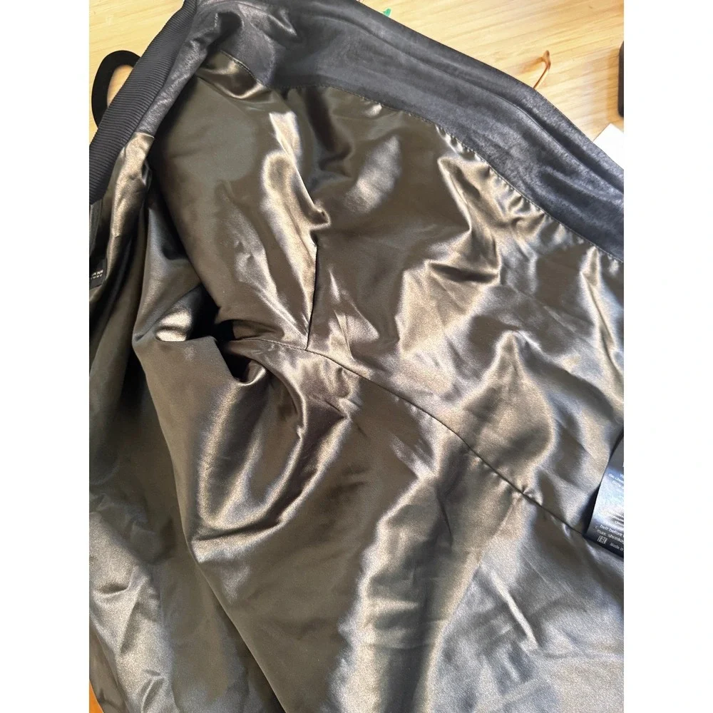 Beate Heymann‎ Street Couture Brown Velvet Longline Bomber Jacket Coat Womens